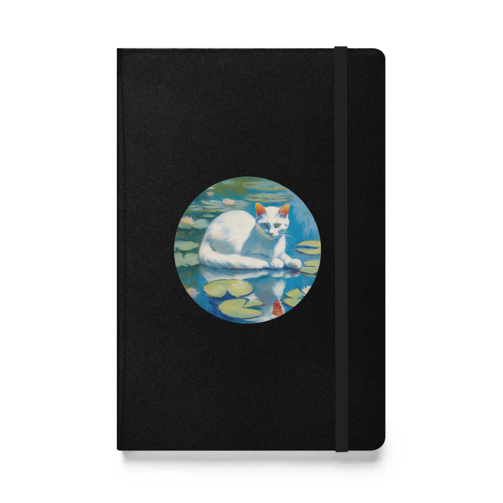 PugMug Custom White Companion Cat Hardcover Bound Notebook