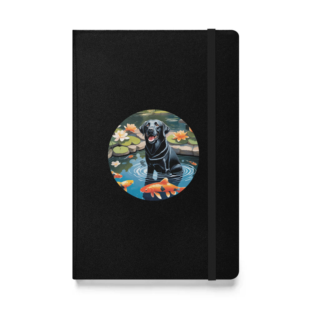 PugMug Custom Black Labrador Retriever Hardcover Bound Notebook