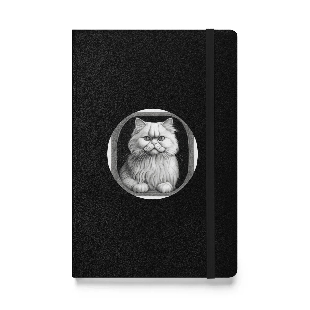 PugMug Custom White Persian Cat Hardcover Bound Notebook