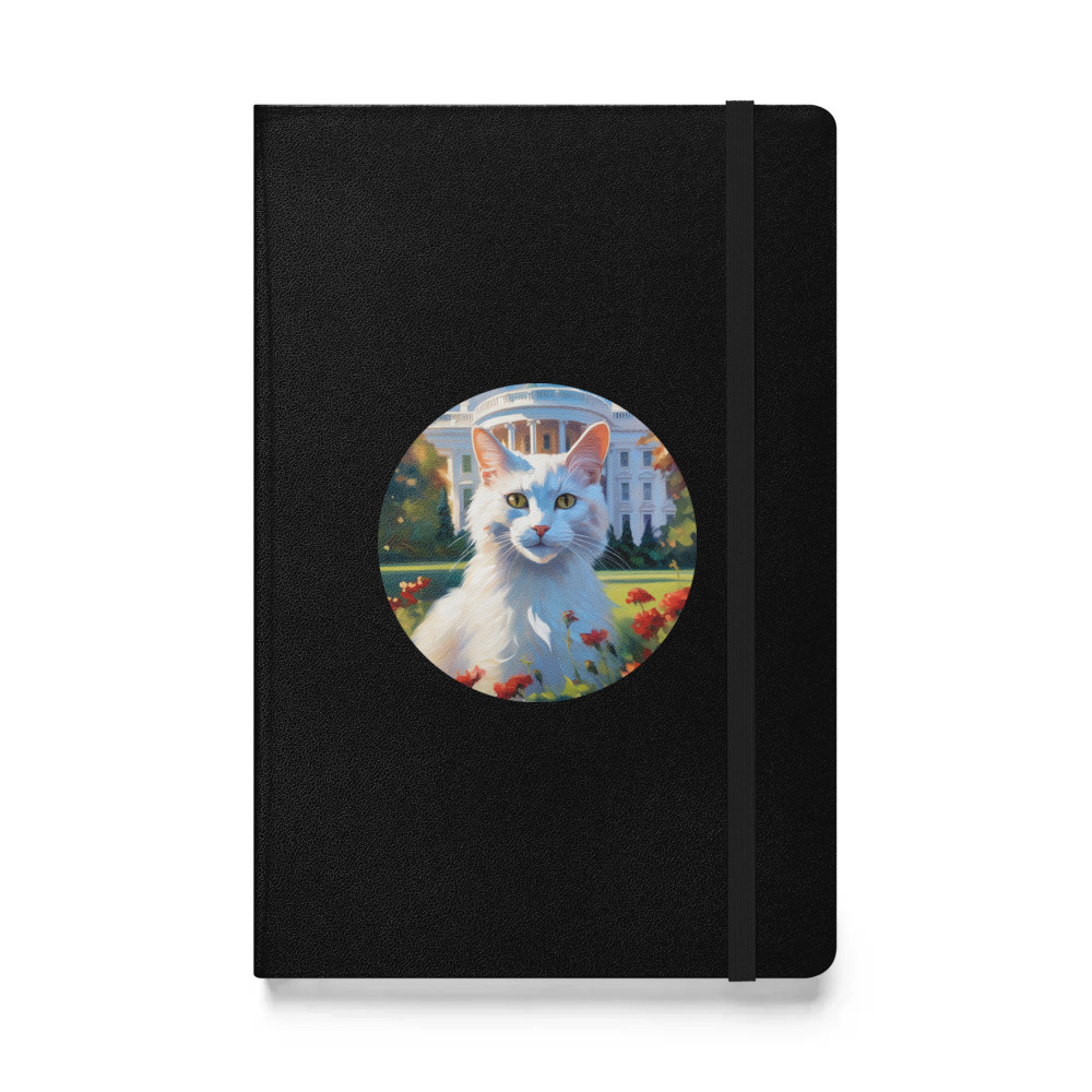 PugMug Custom White Companion Cat Hardcover Bound Notebook