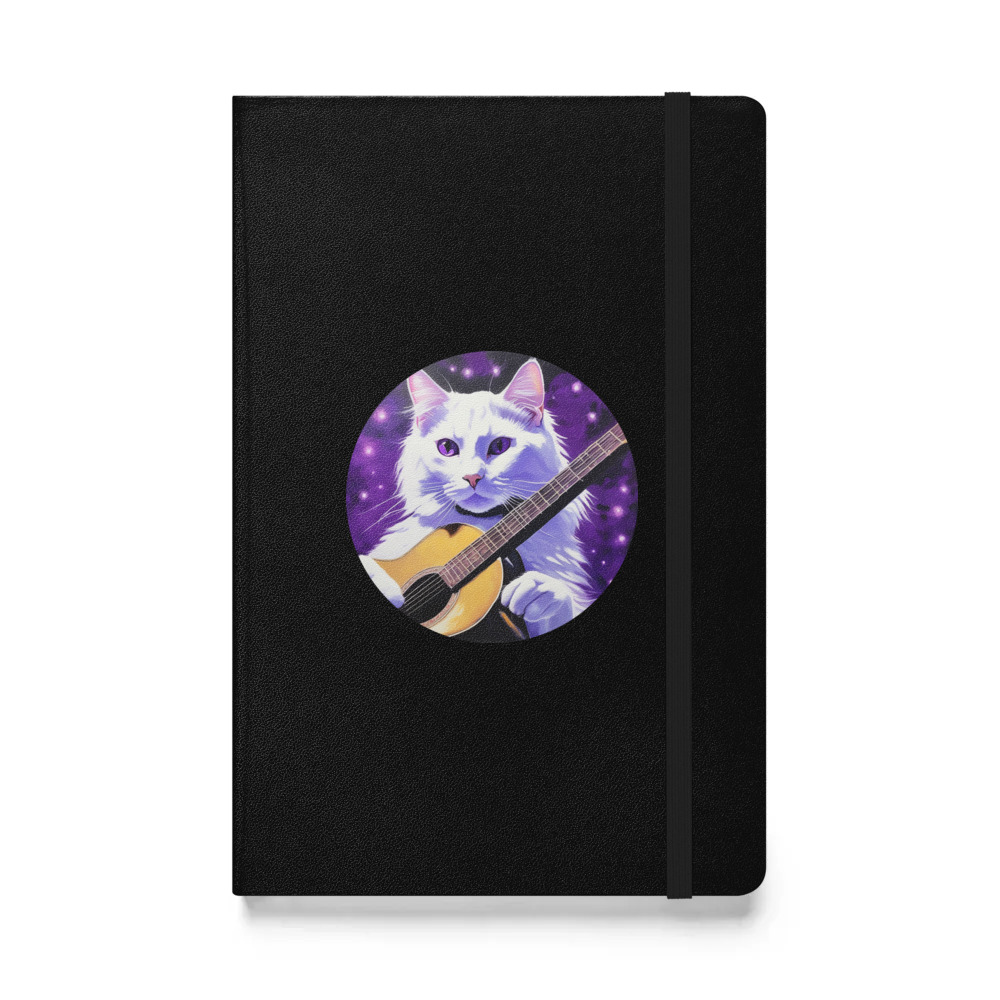 PugMug Custom White Companion Cat Hardcover Bound Notebook