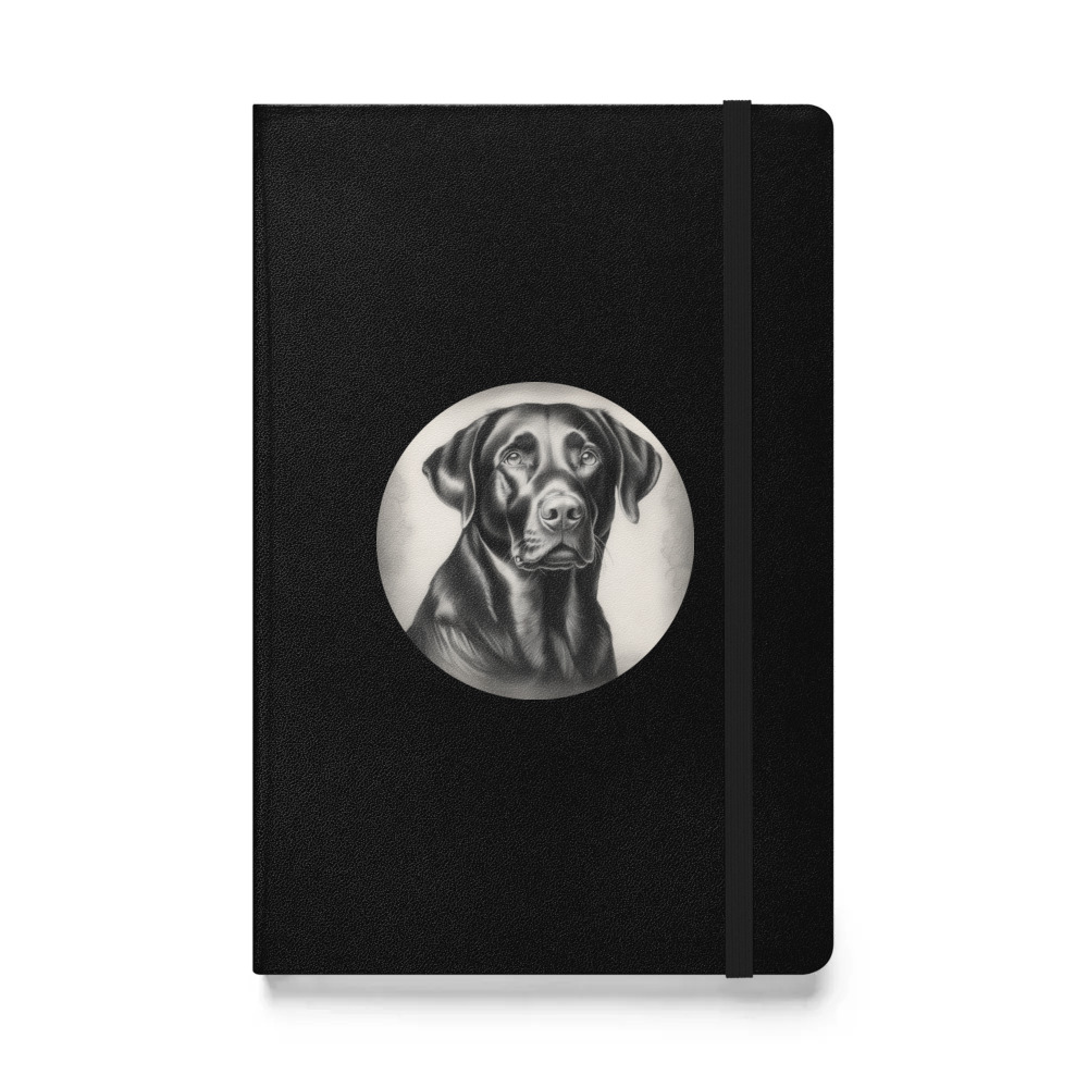 PugMug Custom Black Labrador Retriever Hardcover Bound Notebook