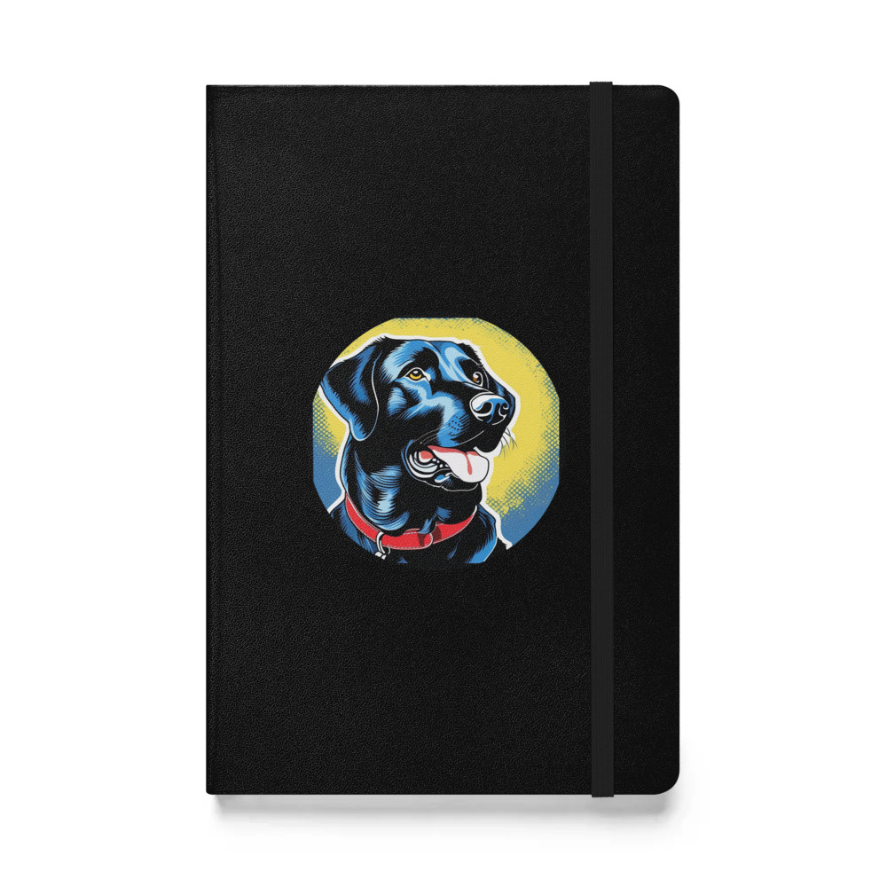 PugMug Custom Black Labrador Retriever Hardcover Bound Notebook