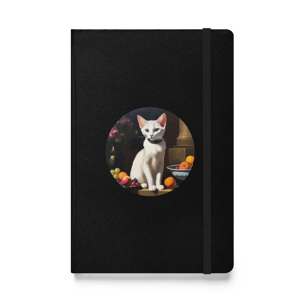 PugMug Custom White Abyssinian Cat Hardcover Bound Notebook