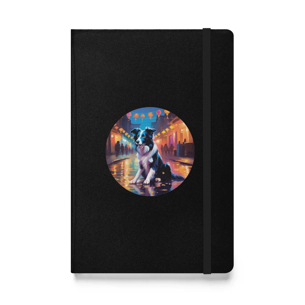 PugMug Custom Border Collie Hardcover Bound Notebook