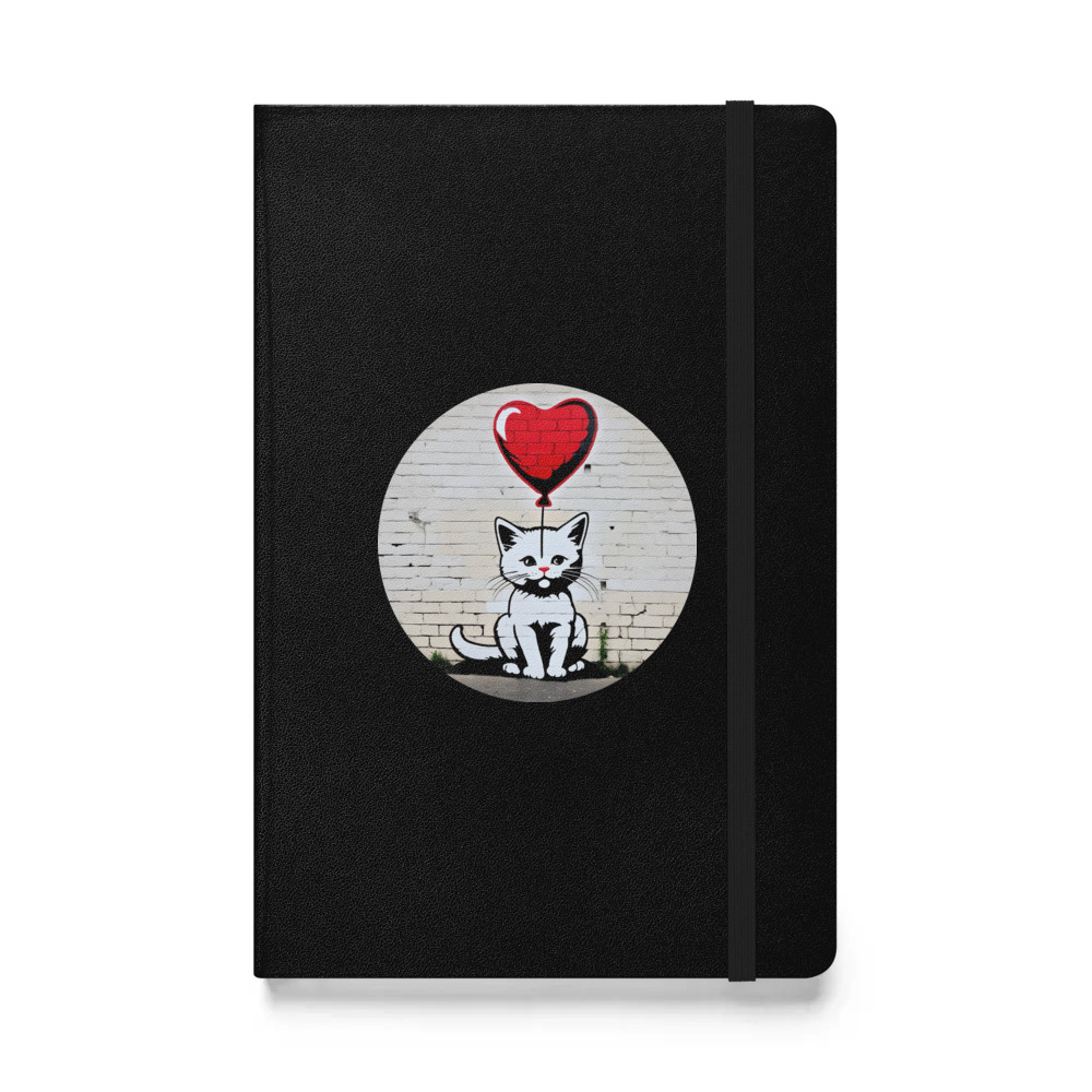 PugMug Custom White Companion Cat Hardcover Bound Notebook