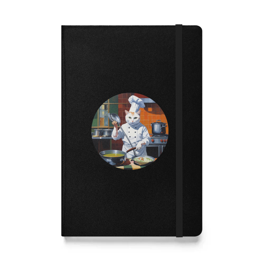 PugMug Custom White Companion Cat Hardcover Bound Notebook