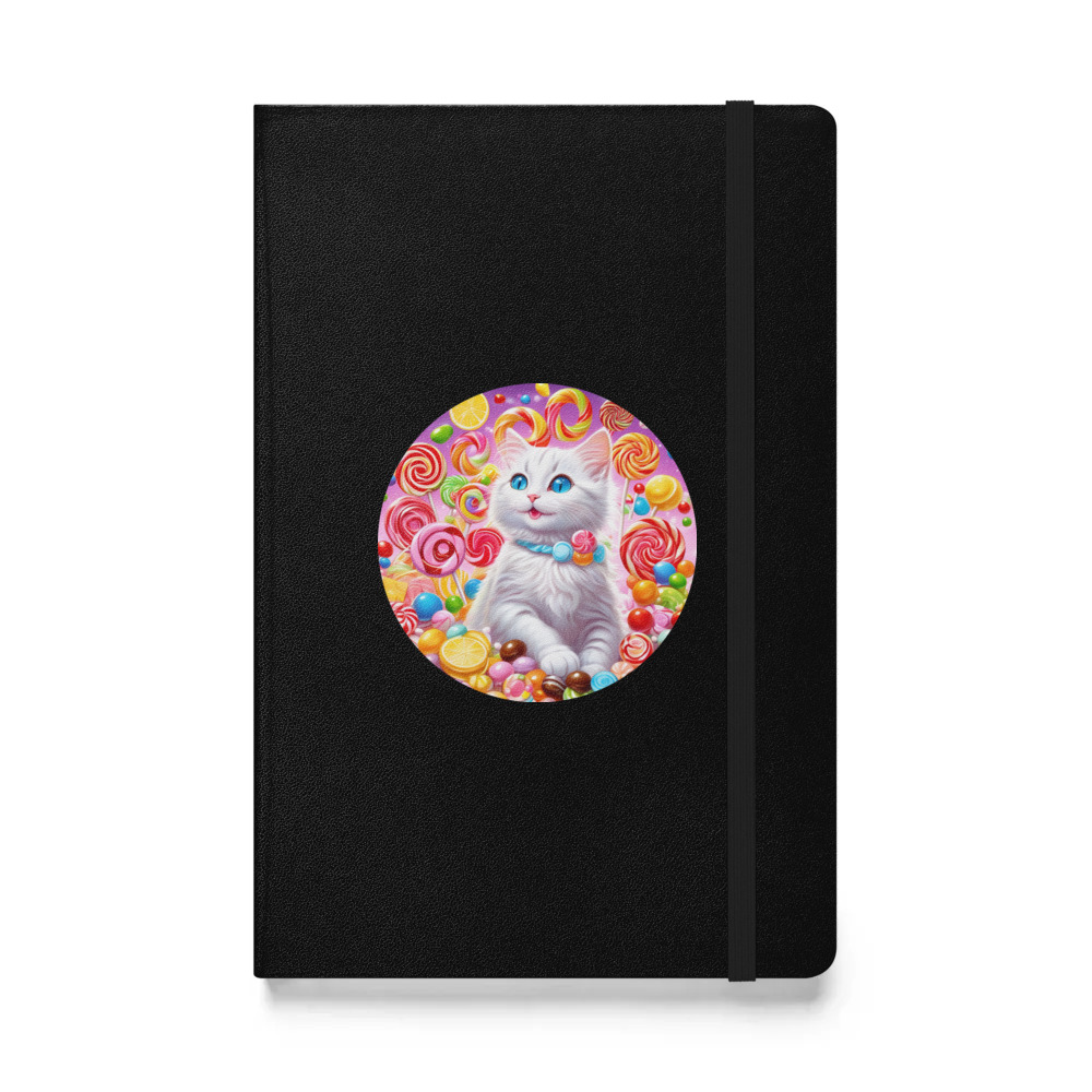 PugMug Custom White Companion Cat Hardcover Bound Notebook