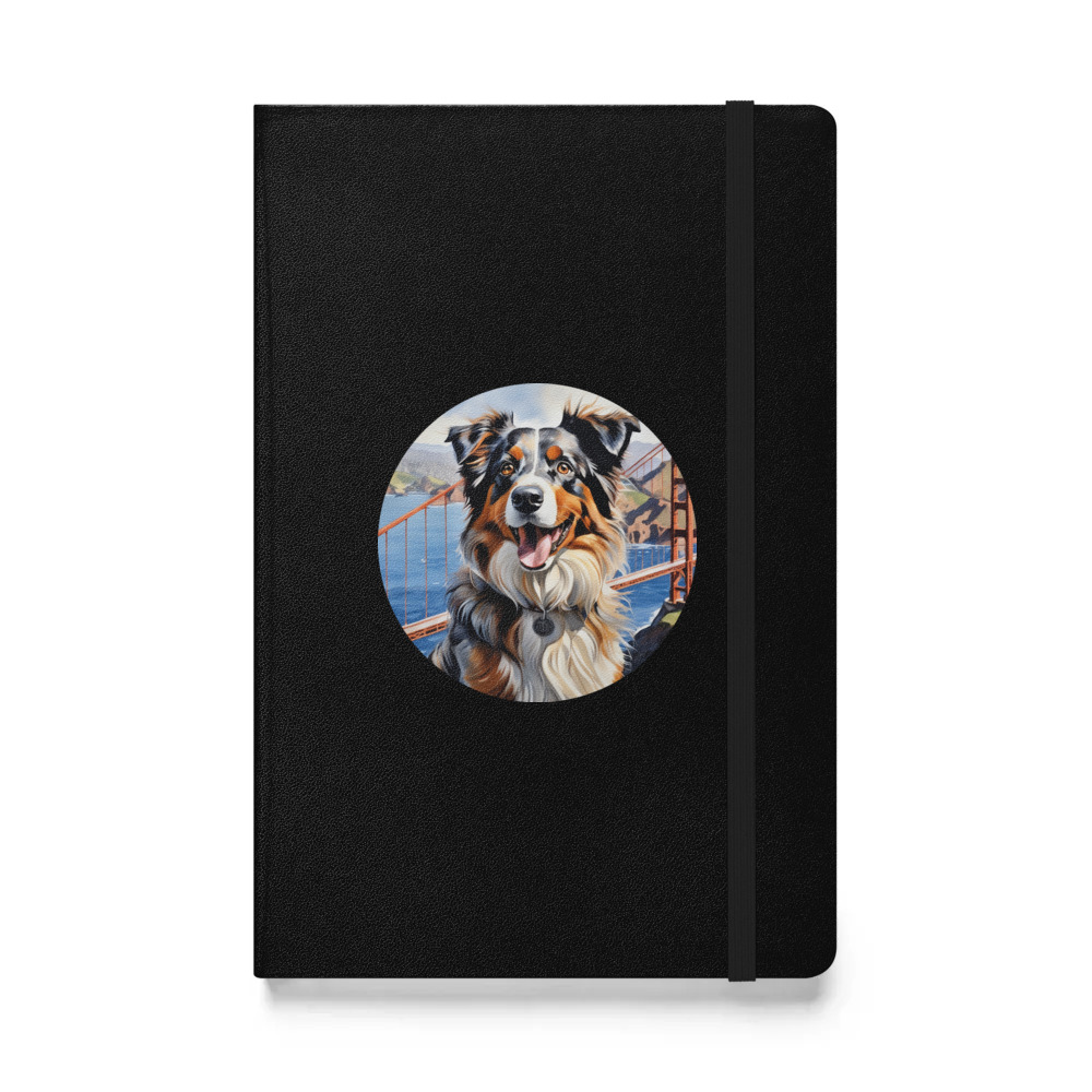 PugMug Custom Australian Shepherd Dog Hardcover Bound Notebook