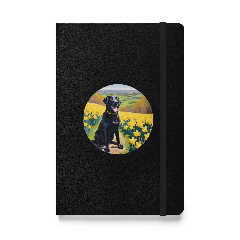 PugMug Custom Black Labrador Retriever Hardcover Bound Notebook