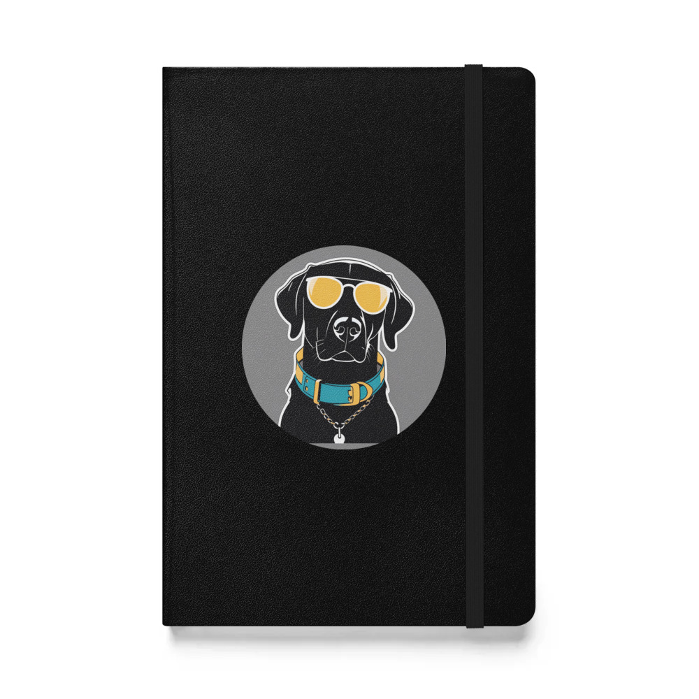 PugMug Custom Black Labrador Retriever Hardcover Bound Notebook