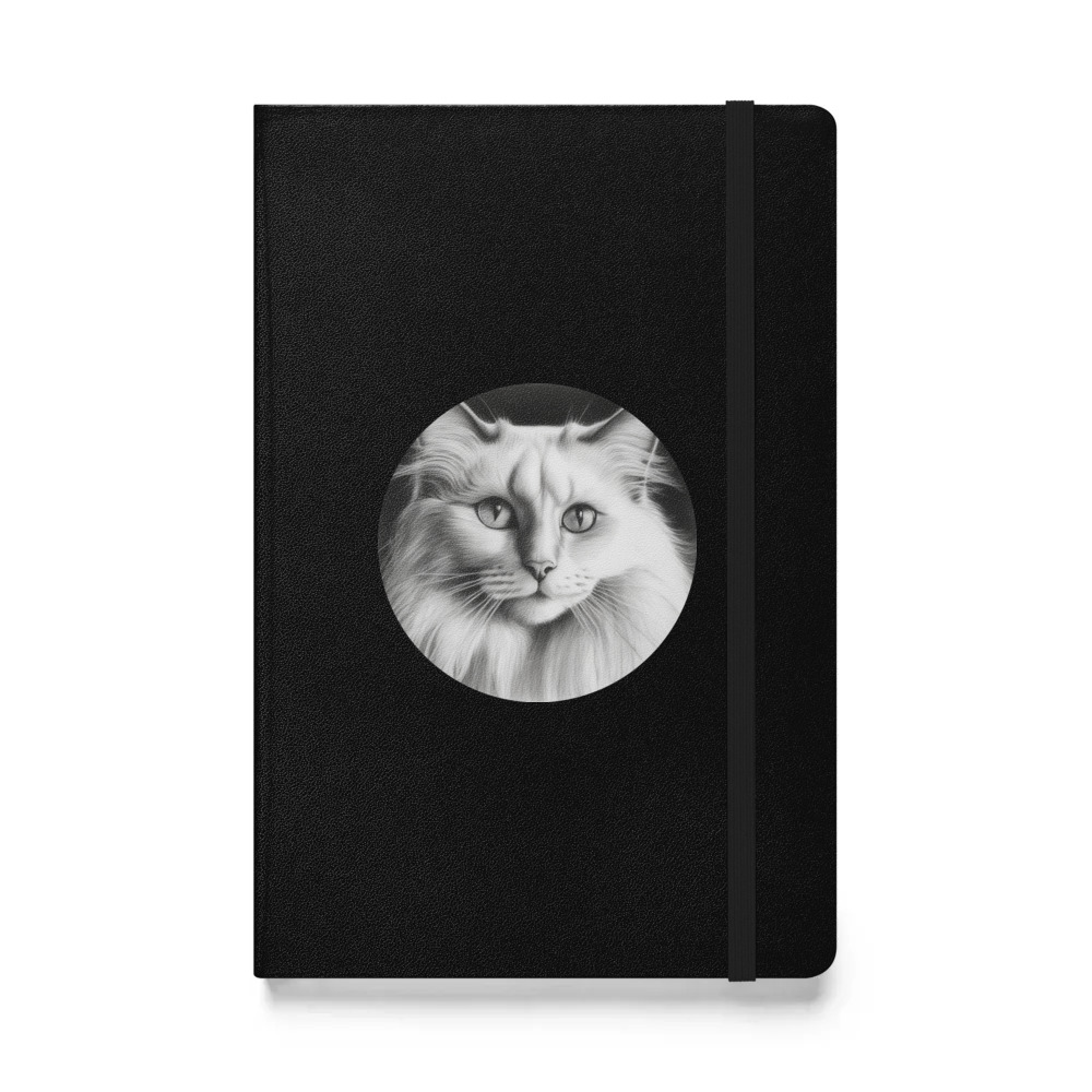 PugMug Custom White Ragdoll Cat Hardcover Bound Notebook