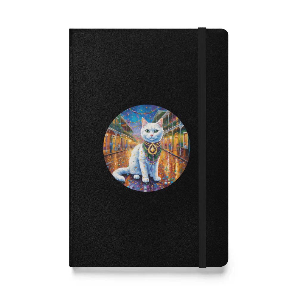 PugMug Custom White Companion Cat Hardcover Bound Notebook