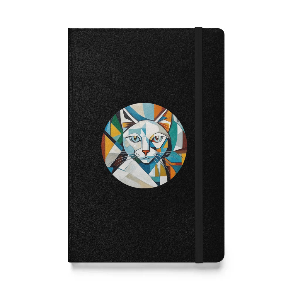 PugMug Custom White Companion Cat Hardcover Bound Notebook