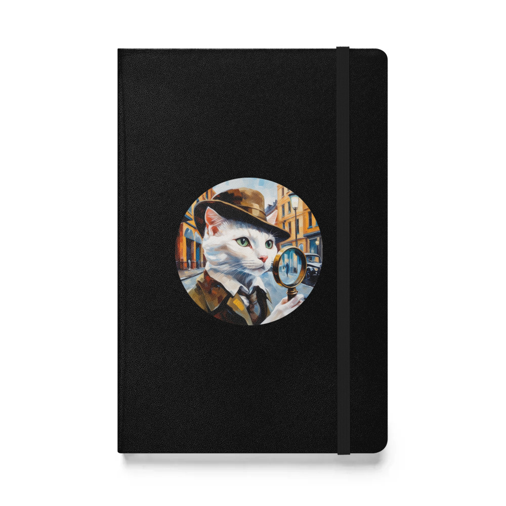 PugMug Custom White Companion Cat Hardcover Bound Notebook