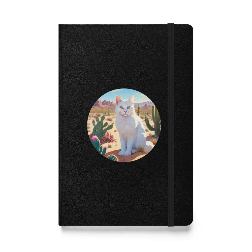 PugMug Custom White Companion Cat Hardcover Bound Notebook