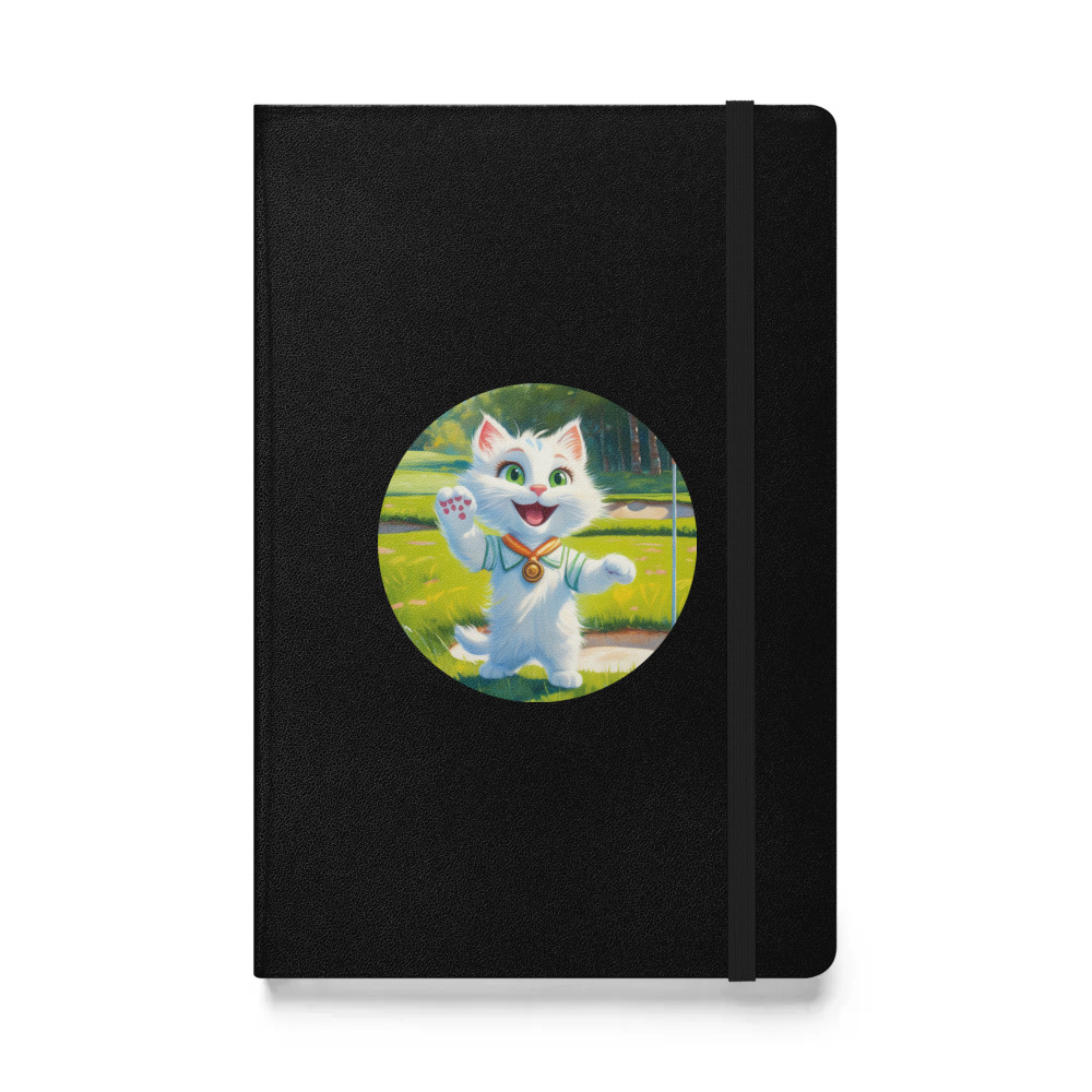 PugMug Custom White Companion Cat Hardcover Bound Notebook