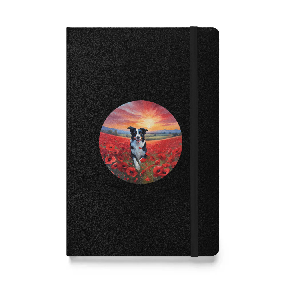 PugMug Custom Border Collie Hardcover Bound Notebook