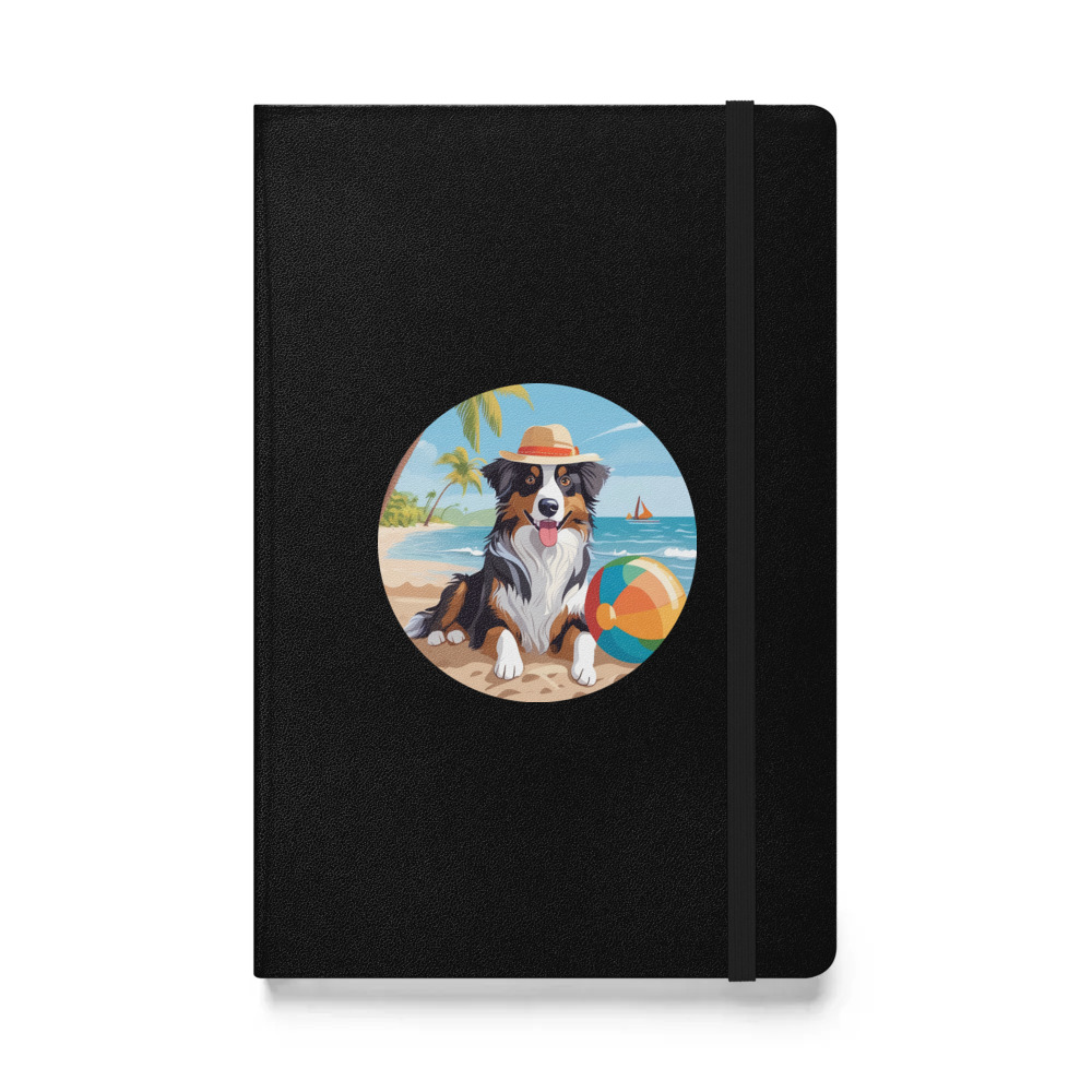 PugMug Custom Australian Shepherd Dog Hardcover Bound Notebook
