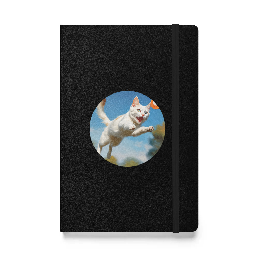 PugMug Custom White Companion Cat Hardcover Bound Notebook