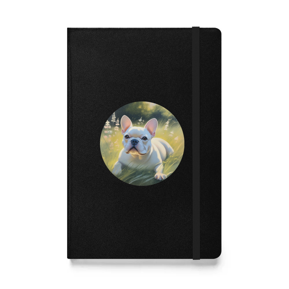 PugMug Custom White French Bulldog Hardcover Bound Notebook