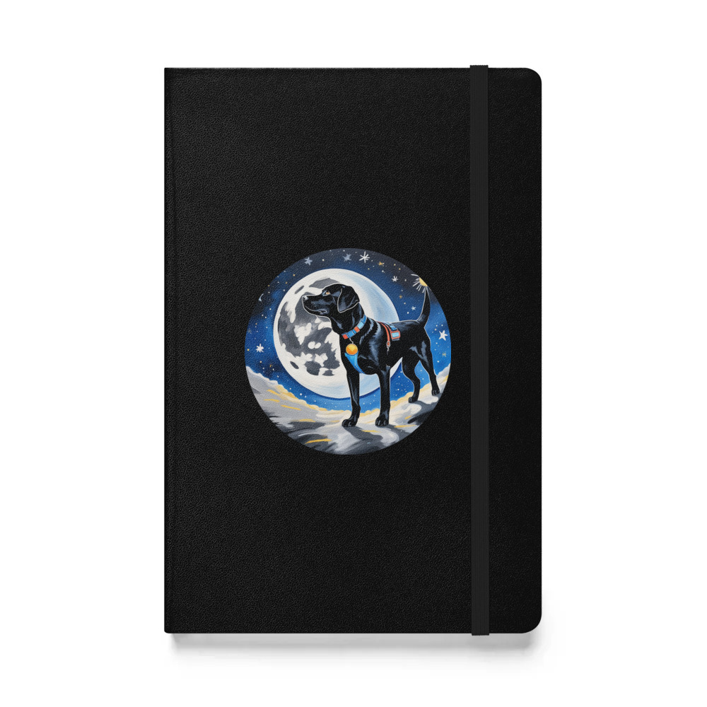 PugMug Custom Black Labrador Retriever Hardcover Bound Notebook