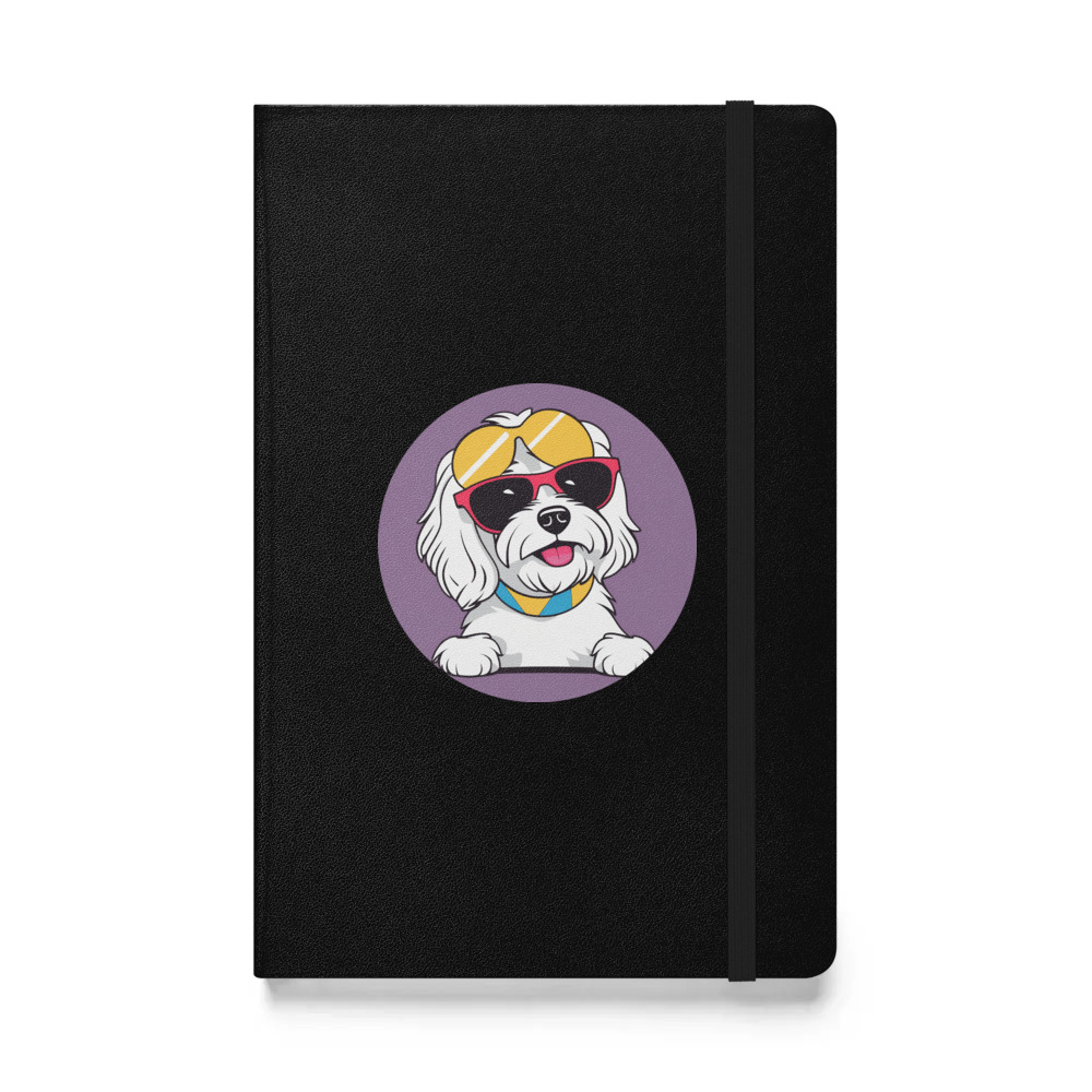 PugMug Custom White Havanese Dog Hardcover Bound Notebook