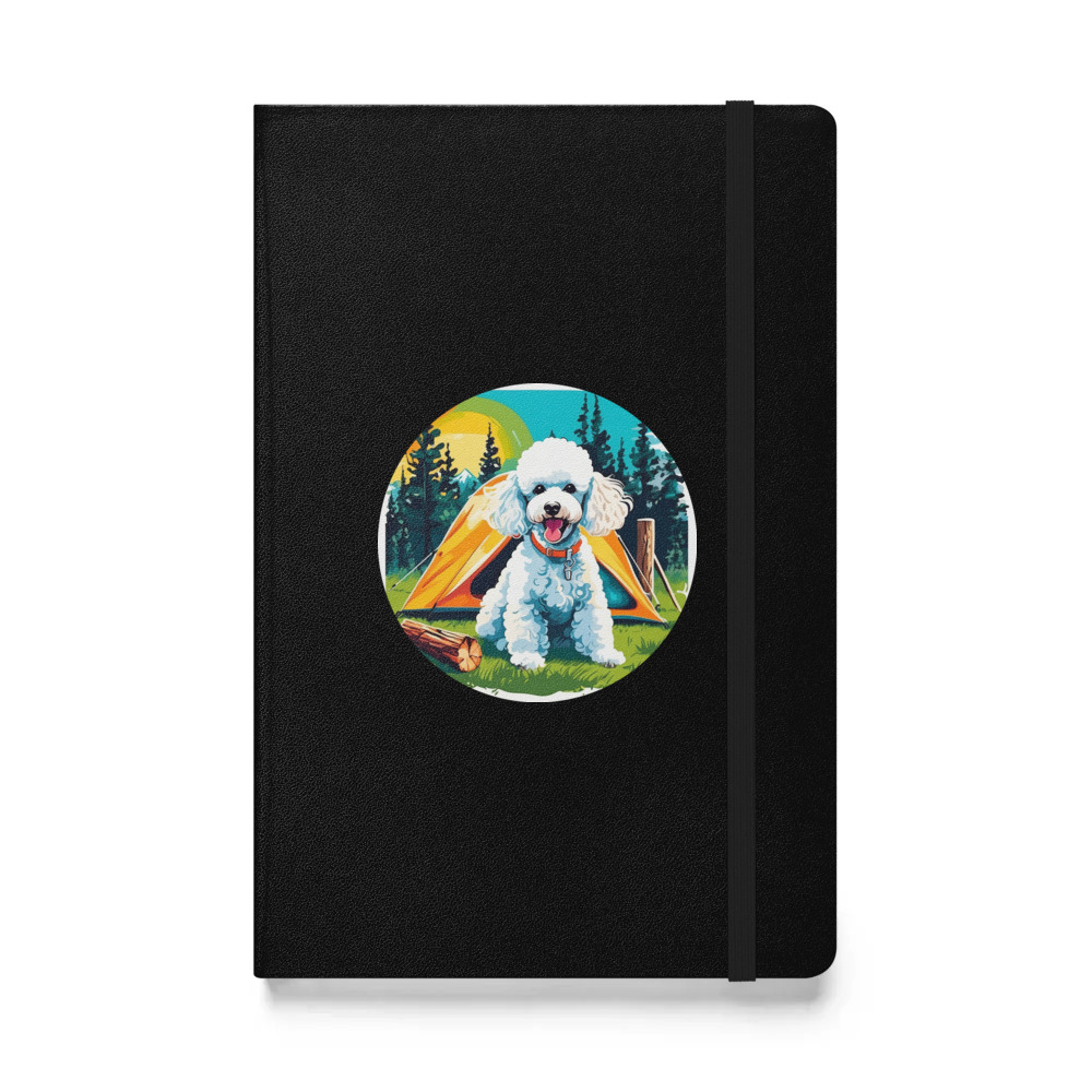 PugMug Custom White Poodle Hardcover Bound Notebook