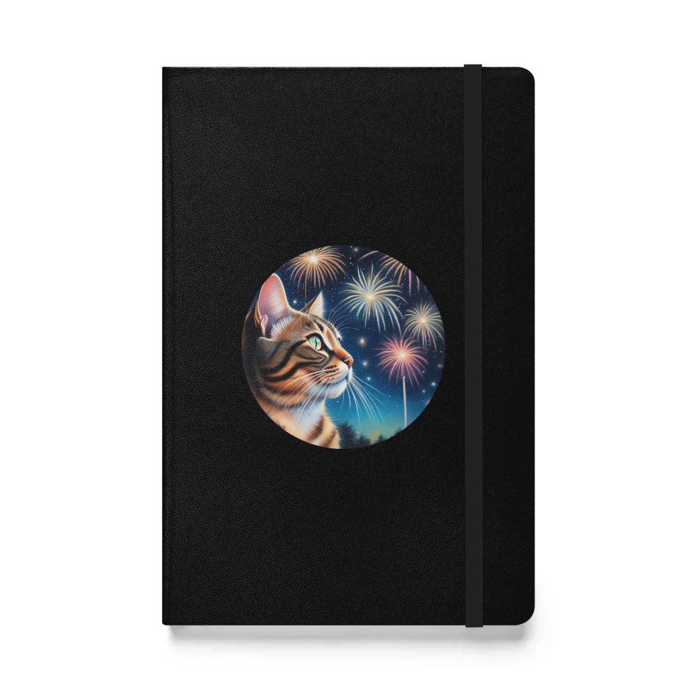 PugMug Custom Tabby Exotic Cat Hardcover Bound Notebook