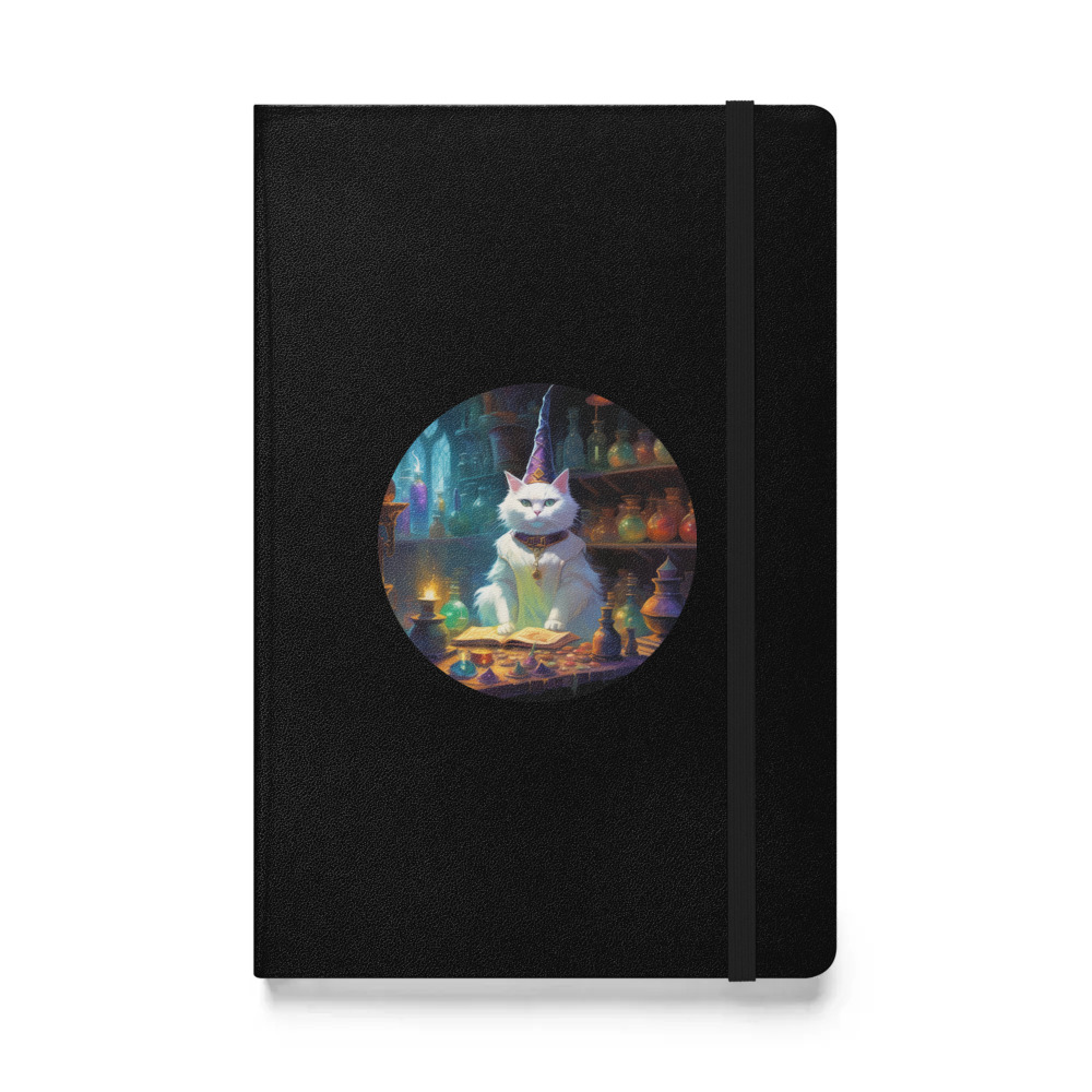 PugMug Custom White Companion Cat Hardcover Bound Notebook