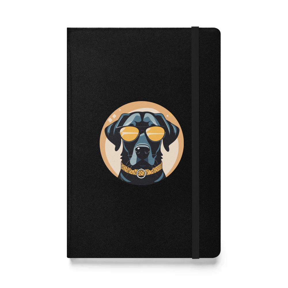 PugMug Custom Black Labrador Retriever Hardcover Bound Notebook