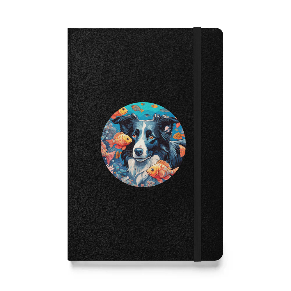 PugMug Custom Border Collie Hardcover Bound Notebook