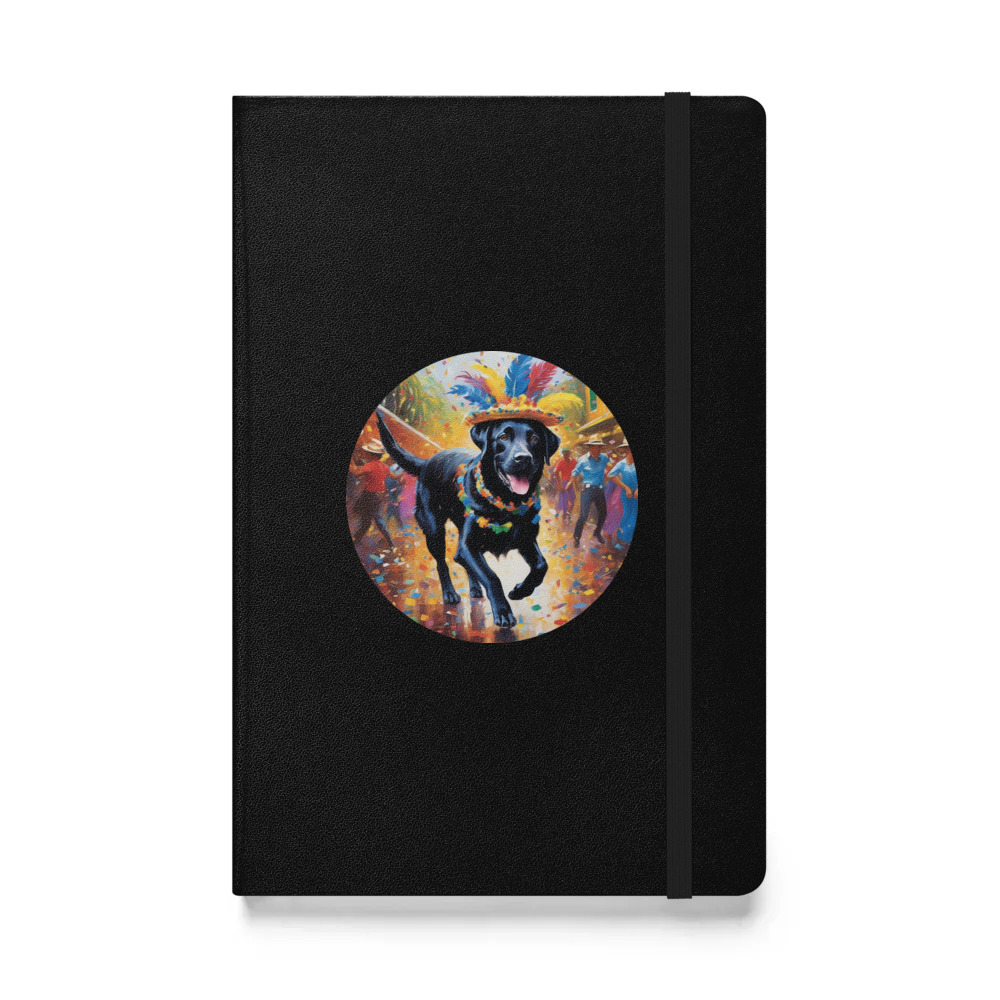 PugMug Custom Black Labrador Retriever Hardcover Bound Notebook