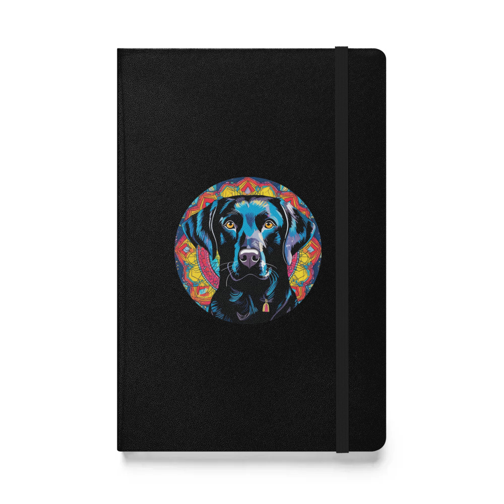 PugMug Custom Black Labrador Retriever Hardcover Bound Notebook