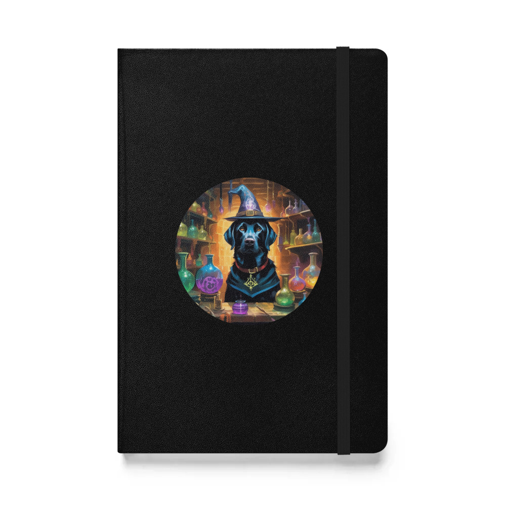 PugMug Custom Black Labrador Retriever Hardcover Bound Notebook