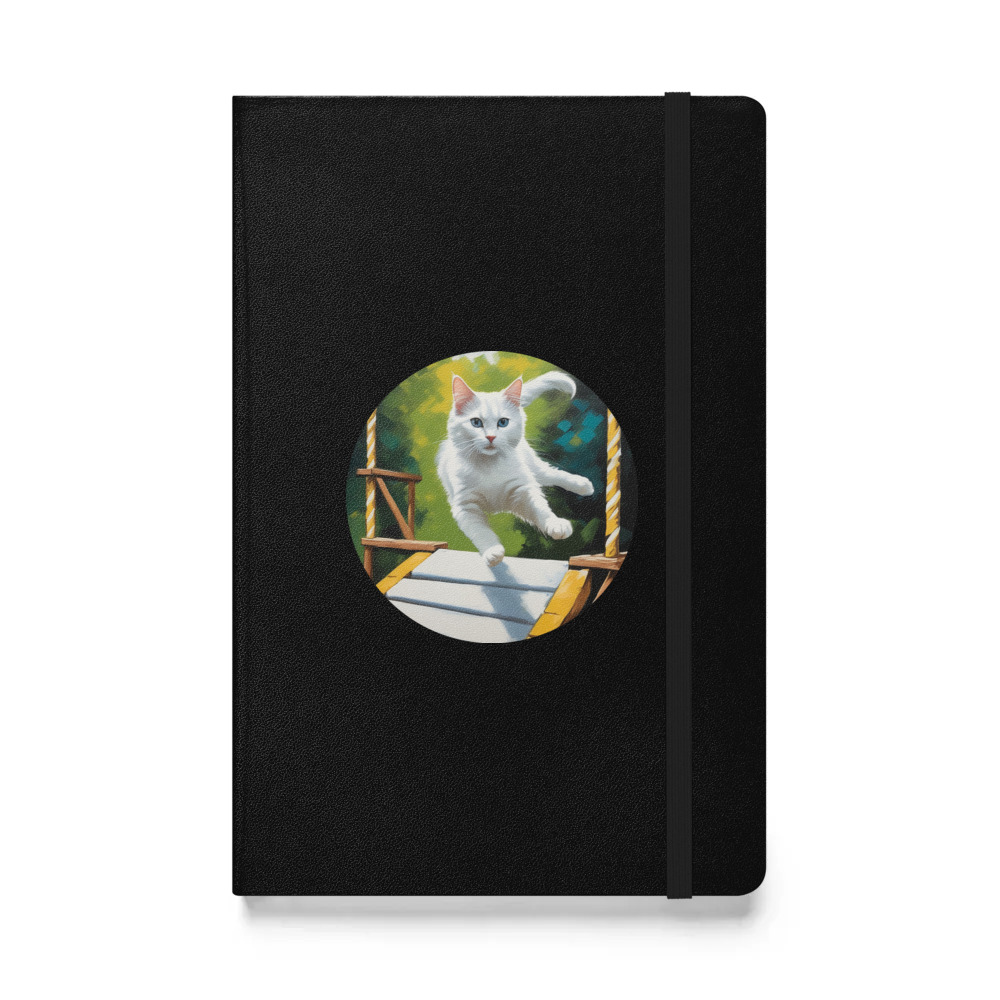 PugMug Custom White Companion Cat Hardcover Bound Notebook