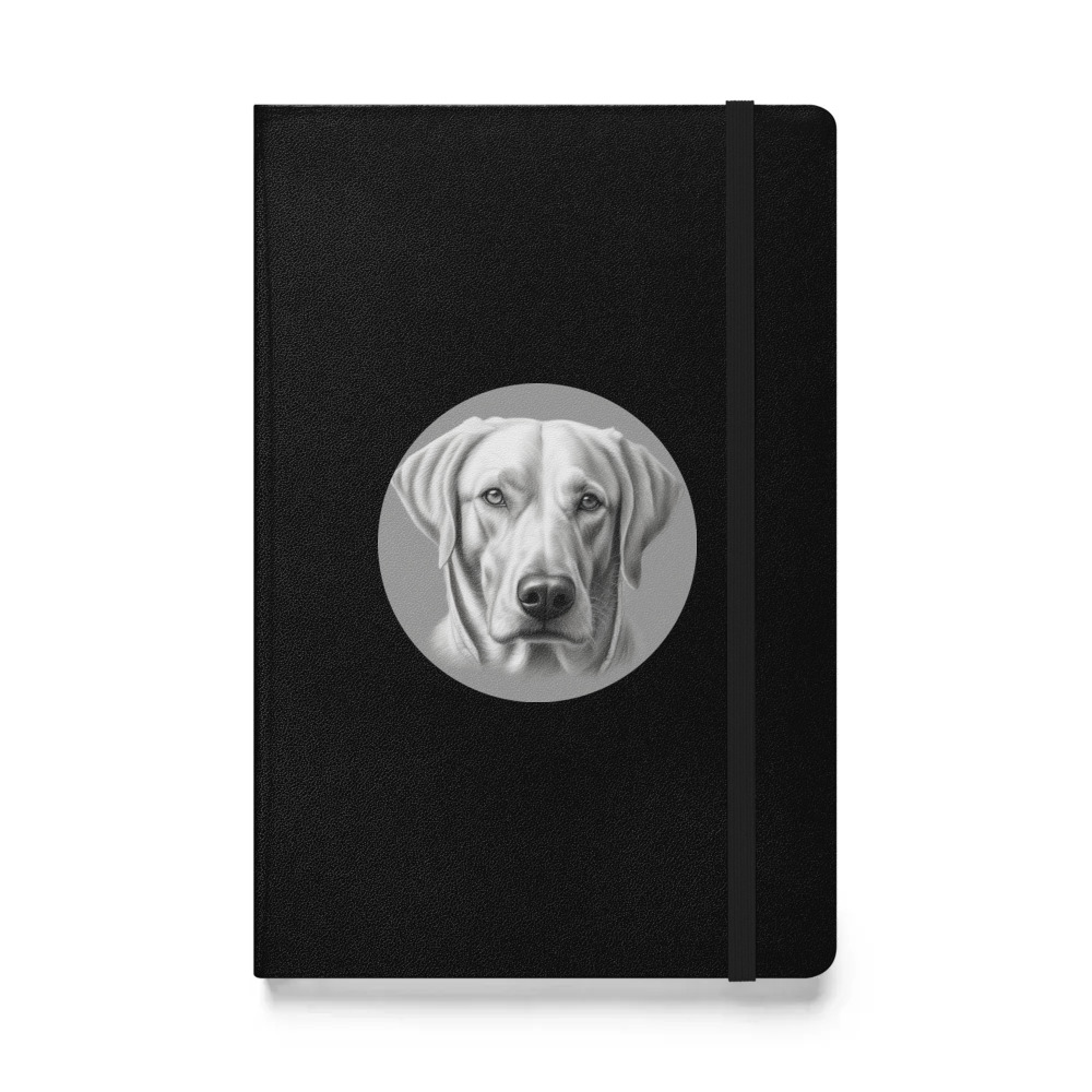 PugMug Custom White Labrador Retriever Hardcover Bound Notebook