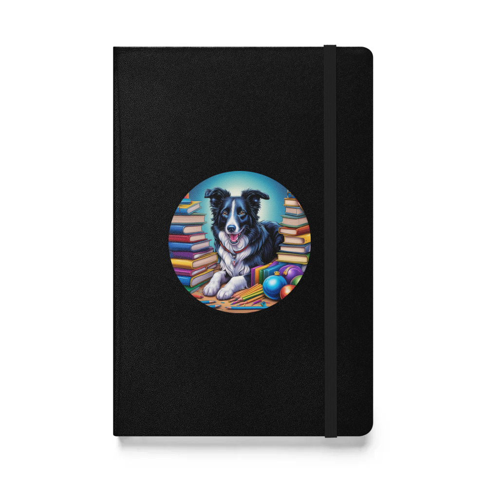PugMug Custom Border Collie Hardcover Bound Notebook