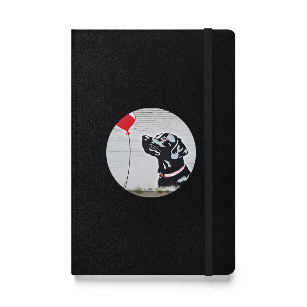 PugMug Custom Black Labrador Retriever Hardcover Bound Notebook