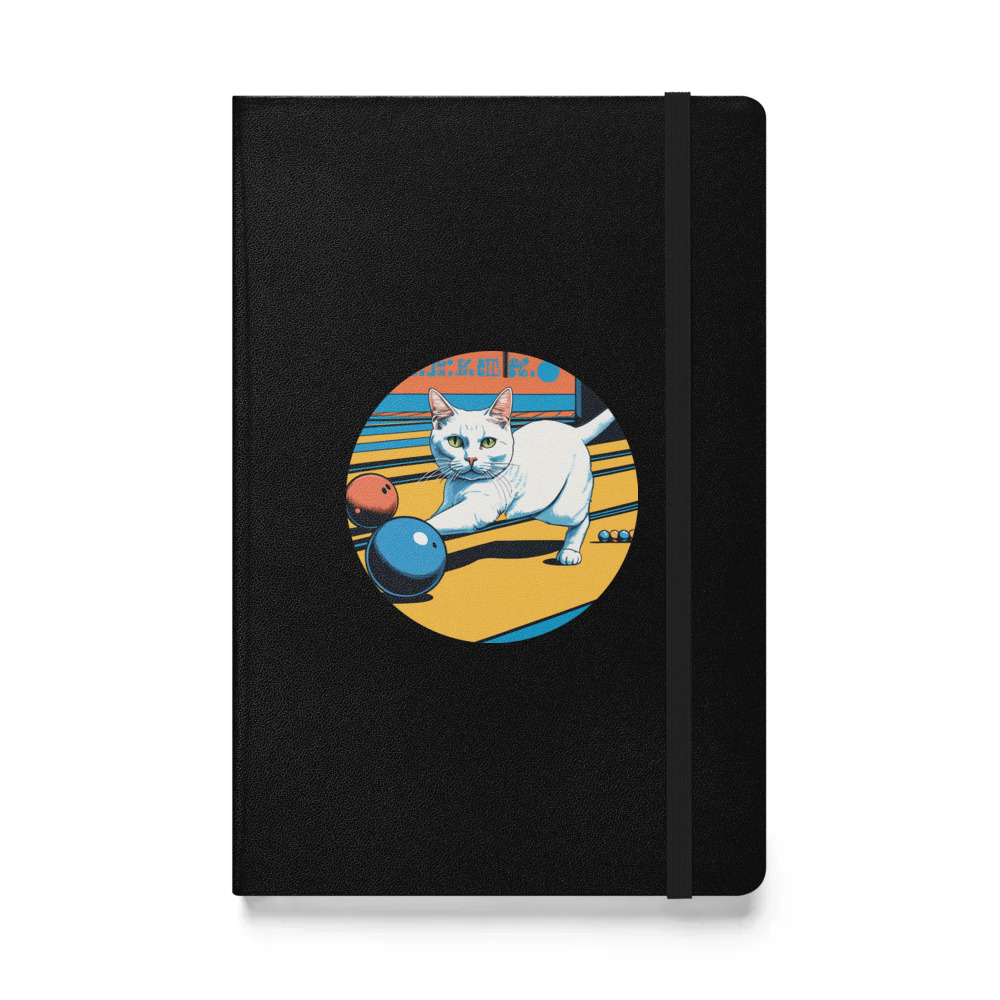 PugMug Custom White Companion Cat Hardcover Bound Notebook