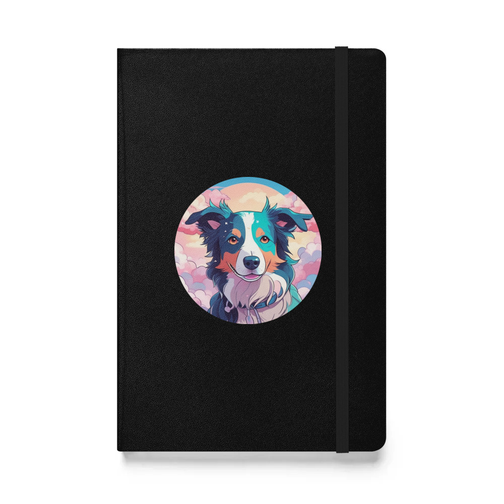 PugMug Custom Border Collie Hardcover Bound Notebook