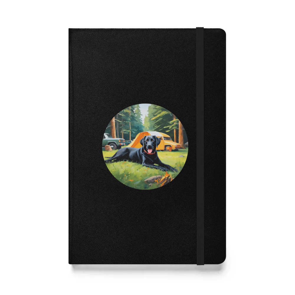 PugMug Custom Black Labrador Retriever Hardcover Bound Notebook