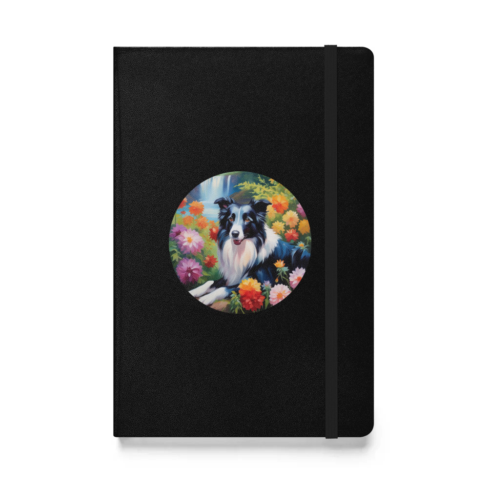PugMug Custom Border Collie Hardcover Bound Notebook