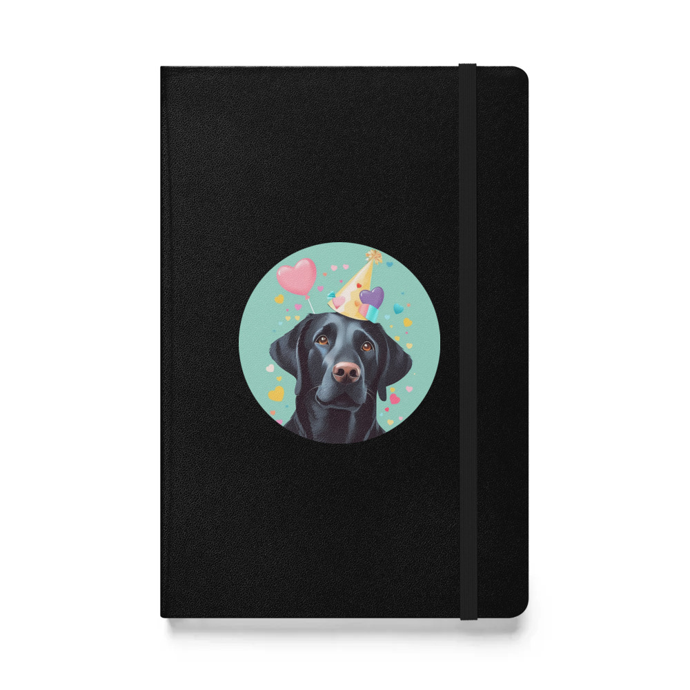 PugMug Custom Black Labrador Retriever Hardcover Bound Notebook