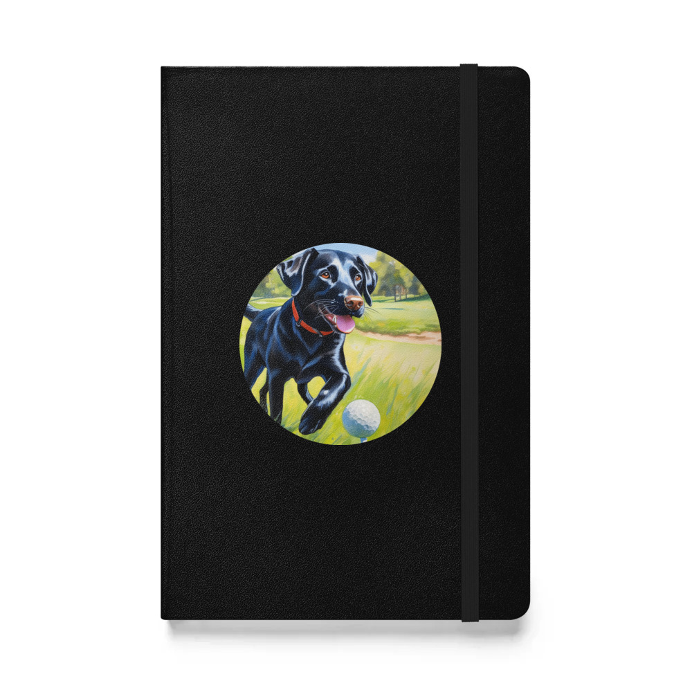 PugMug Custom Black Labrador Retriever Hardcover Bound Notebook