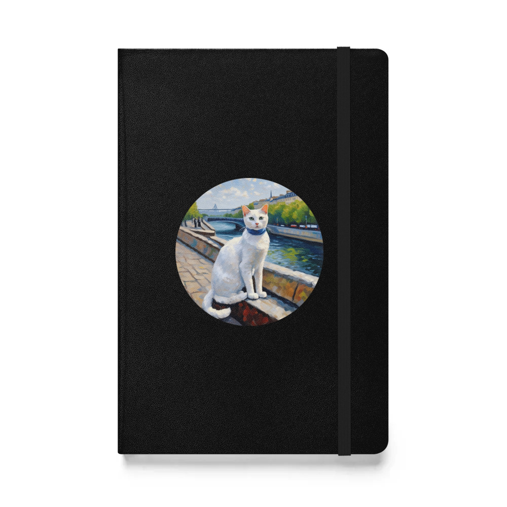 PugMug Custom White Companion Cat Hardcover Bound Notebook