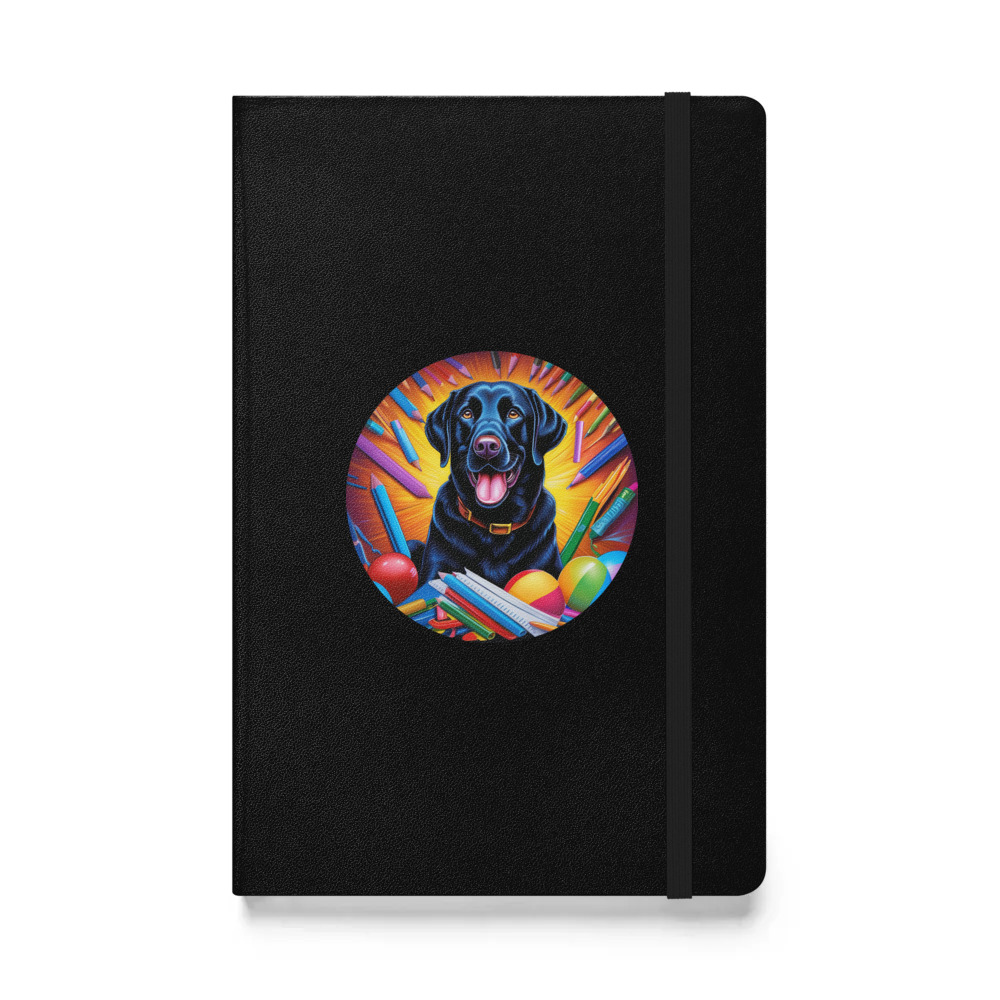 PugMug Custom Black Labrador Retriever Hardcover Bound Notebook