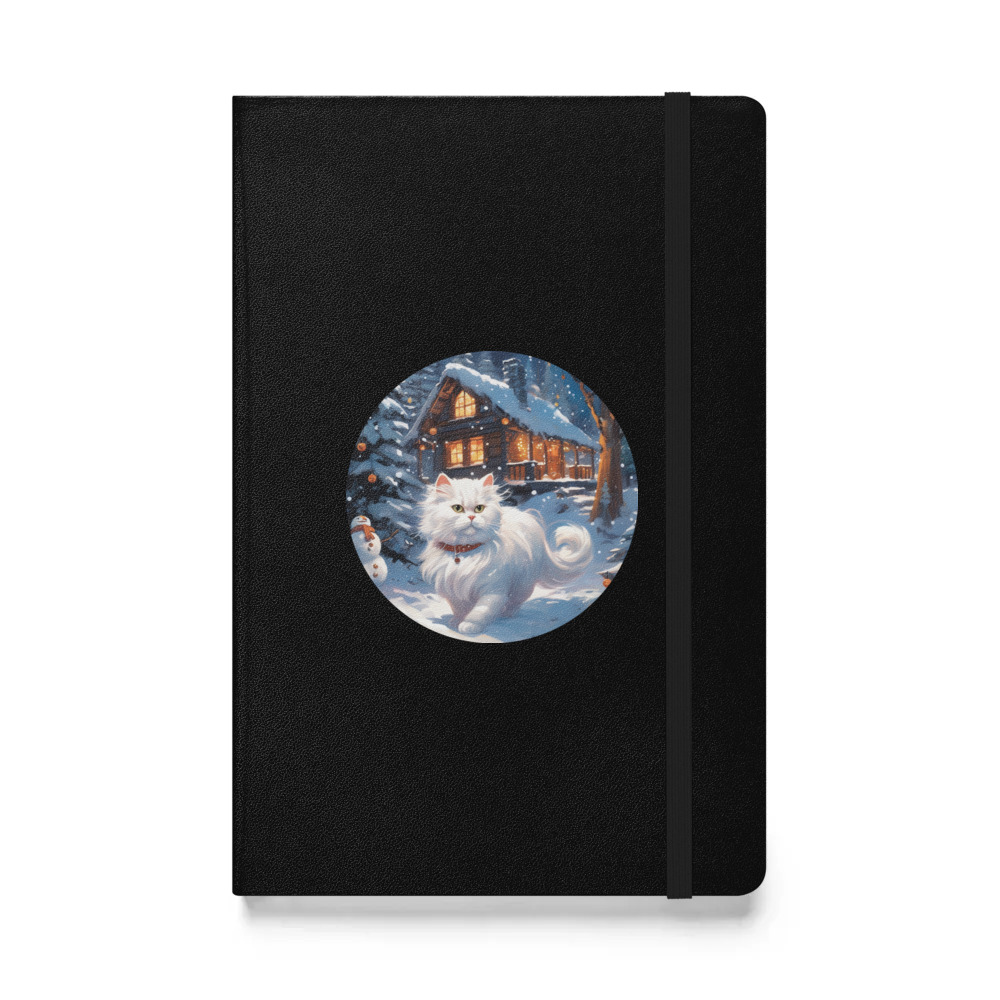 PugMug Custom White Persian Cat Hardcover Bound Notebook