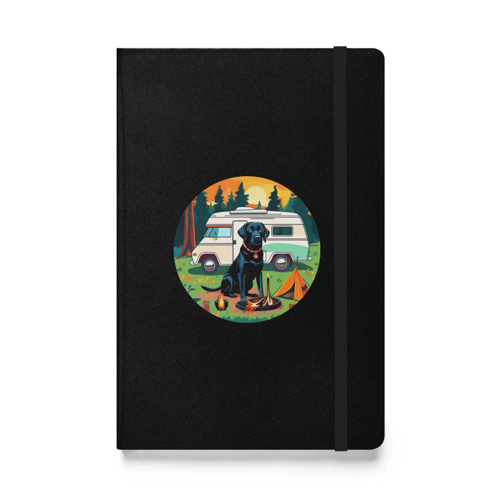 PugMug Custom Black Labrador Retriever Hardcover Bound Notebook