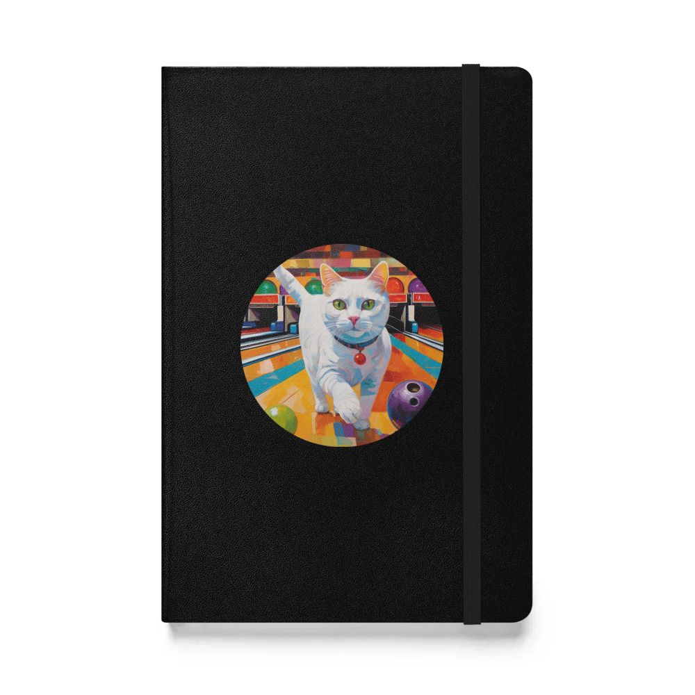 PugMug Custom White Companion Cat Hardcover Bound Notebook